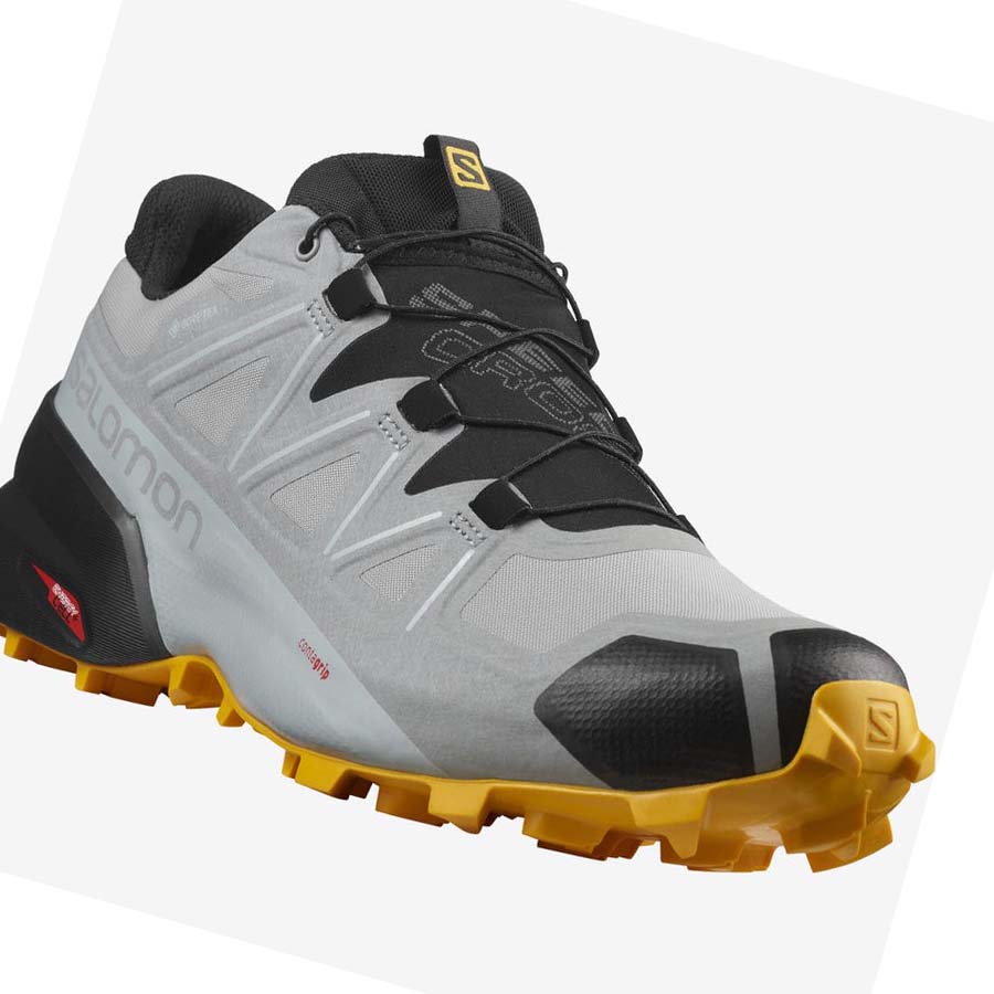 Salomon SPEEDCROSS 5 GORE-TEX Erkek Patika Koşu Ayakkabısı Siyah Gri | TR 3509VRW